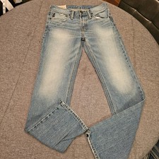 Abercrombie Kids Jeans Boy Slim Straight Size 16 Blue 1892 Denim Meas 27 X 28.5