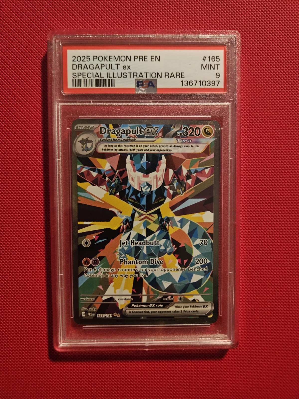 PSA 9 Pokemon Prismatic Evolutions Sir Dragapult EX 165/131 PSA 9