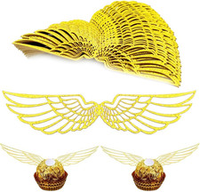 50 pièces dorées ailes de sorcier cupcake toppers décorations de gâteau de fête magique