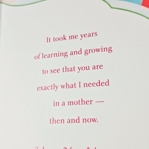 American Greetings Mother's Day Card Large Grateful Blue Pink Floral Glitter - Picture 7 of 10