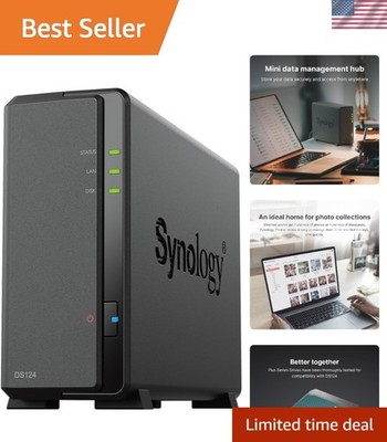 DiskStation DS124: Streamlined 1-Bay NAS for Secure Personal Cloud & Backup