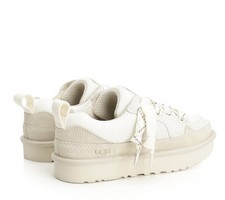 UGG Lo Lowmel Platform Sneakers Women's 7 White Suede Mesh Lace Up NEW w/tags