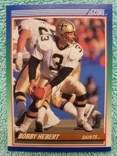 1990 SCORE BOBBY HEBERT #45 NEW ORLEANS SAINTS