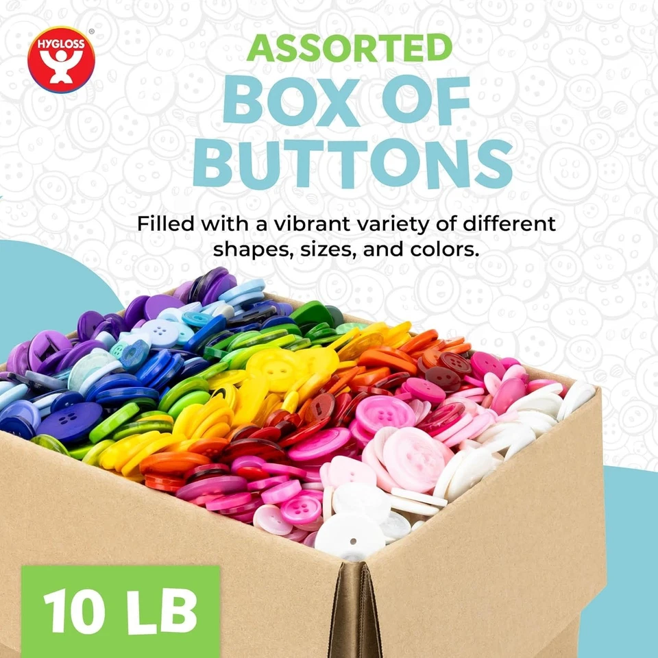 Assorted Craft Buttons Bulk Container - Image 4 of 4
