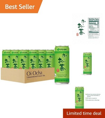 Oi Ocha Unsweetened Green Tea - 10.6 Ounce Pack of 12 for Refreshing Health