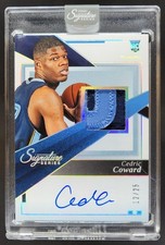 2025-26 Panini Signature Series Cedric Coward RC Patch Auto /25 RC Grizzlies MS7
