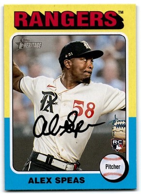2024 Topps Heritage Alex Speas Rookie Texas Rangers #274