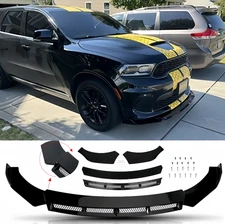 For Dodge Durango RT SRT Glossy Black Front Bumper Lip Spoiler Splitter Body Kit