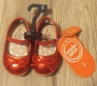 Wonder Nation:Shiny Red Bow Ballet Flats/Shoes Memory Foam, Toddler Size 2 — photo 1