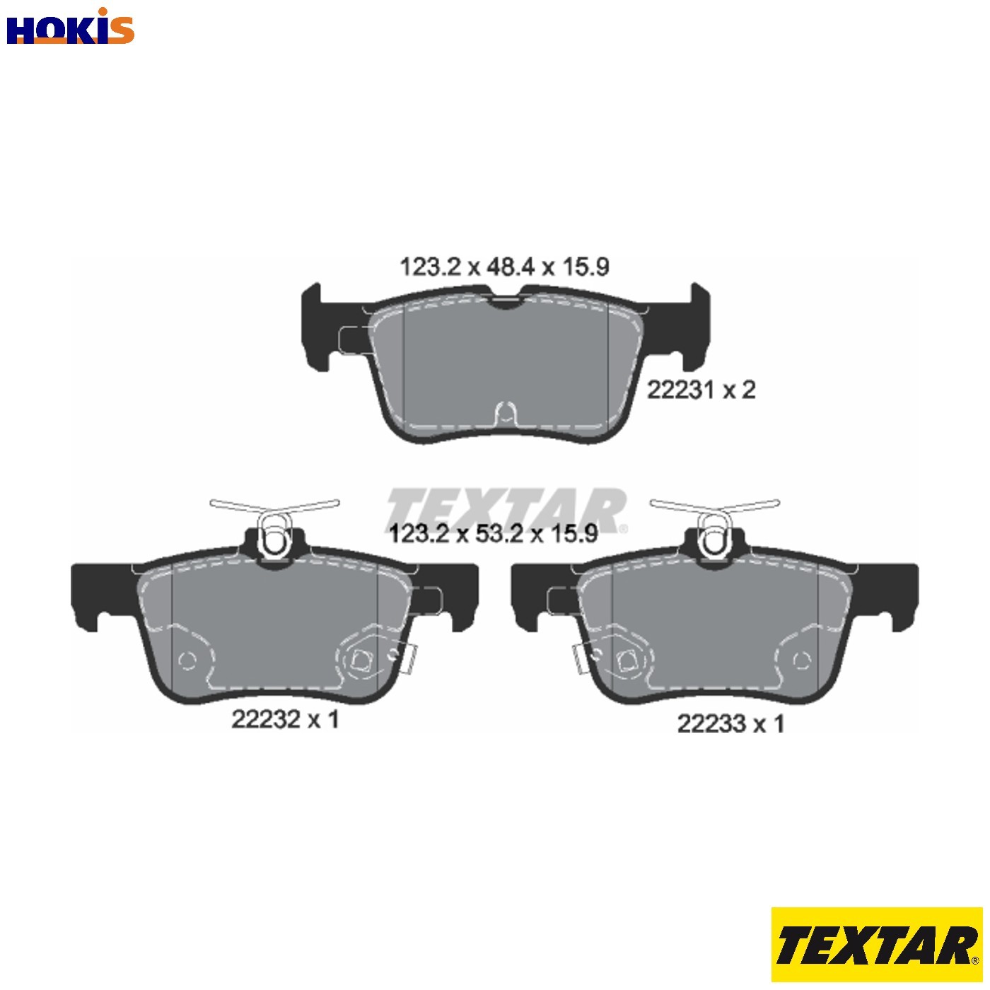 BRAKE PAD SET DISC BRAKE 2223101 FOR FORD AUSTRALIA MONDEO/Hatchback/Wagon 2.0L