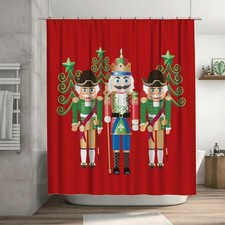 Shower Curtain Set with 12 Hooks, Bath Curtains Waterproof Polyester Fabric, ...