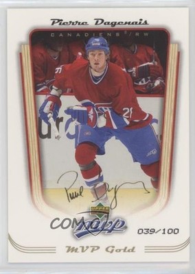 2005-06 Upper Deck MVP MVP Gold 39/100 Pierre Dagenais #206 d9r