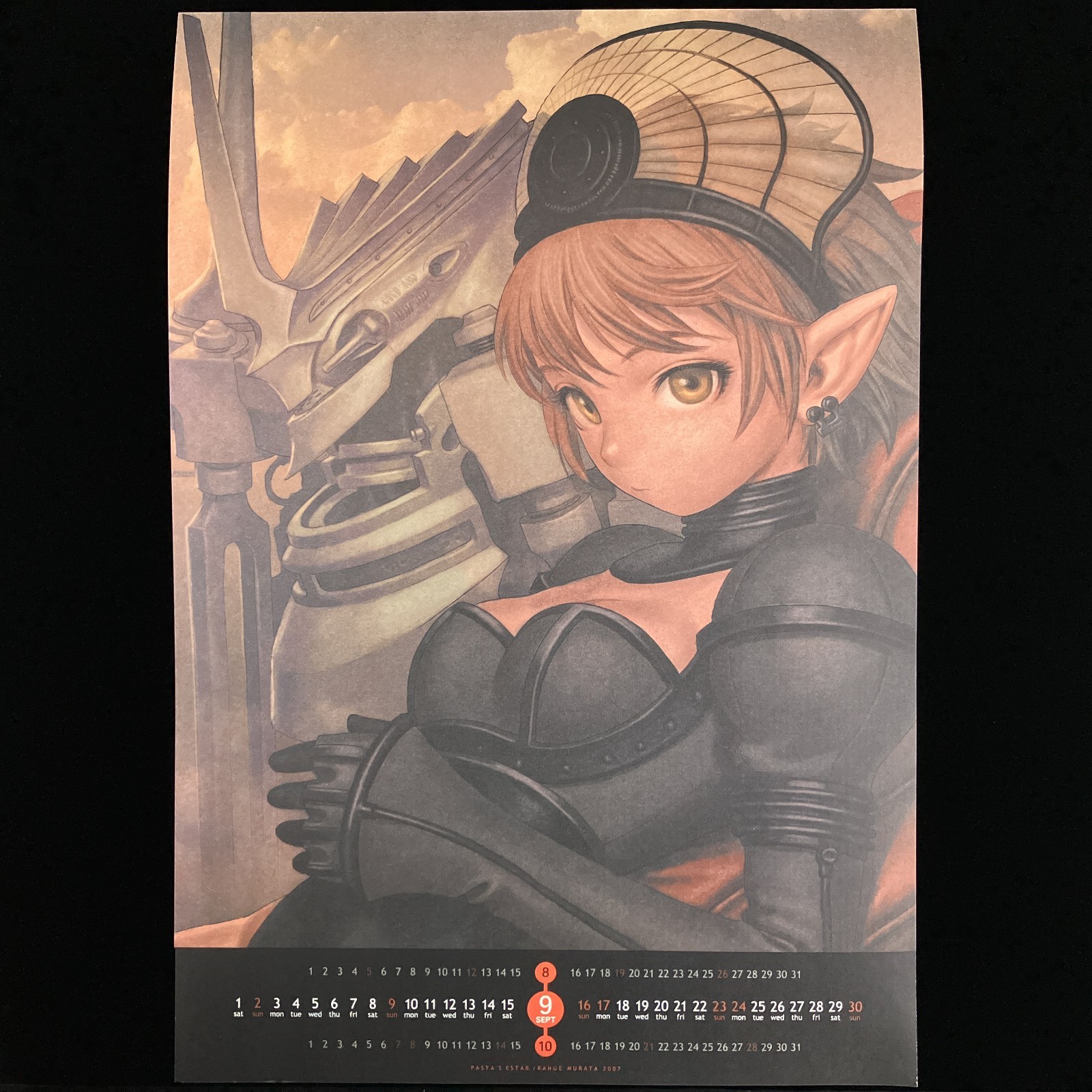 2007 Pasta's Estab Murata Range PSE Double Sided Calendar Poster Comiket Japan