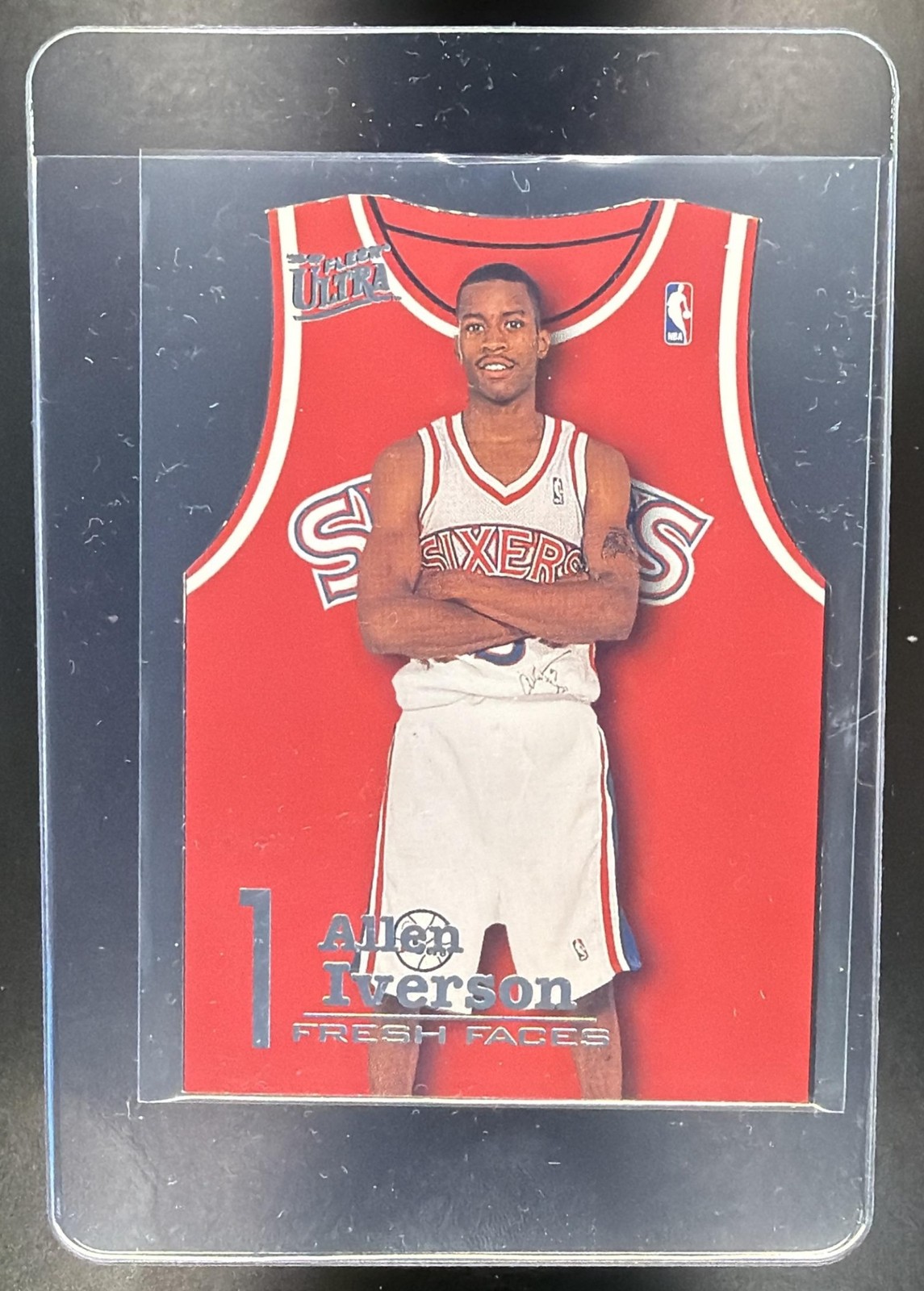 1996 Fleer Ultra Allen Iverson #5 Fresh Faces RC 76ers