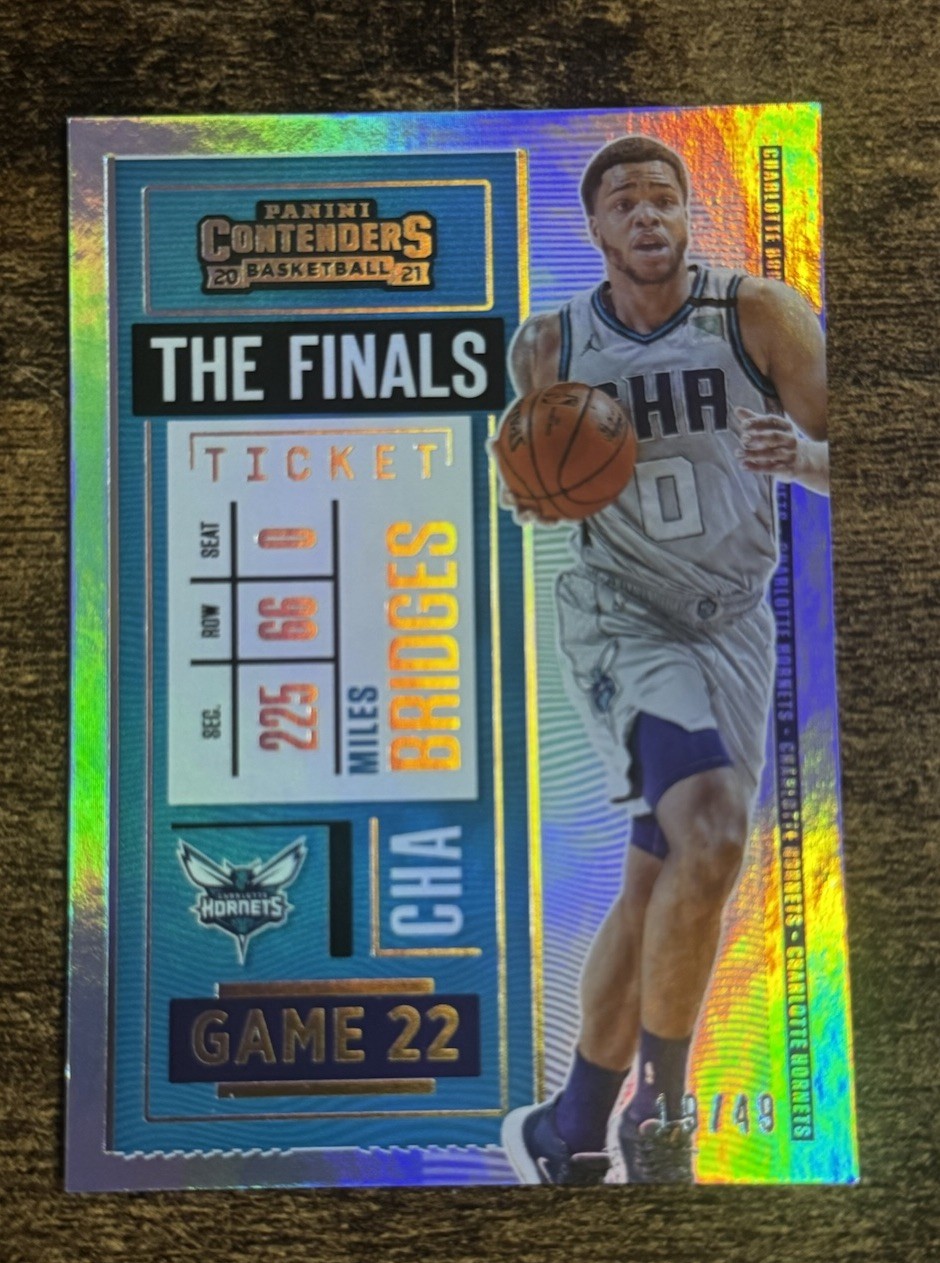 2020-21 Panini Contenders The Finals Ticket Holo Miles Bridges /49 Hornets SSP