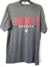U CONN HUSKIES Men's M Colosseum Grey/Red Short Sleeve Soft T-Shirt