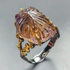 Handmade ring  36 ct Natural Ametrine Ring 925 Sterling Silver Size 8.5 /R452450