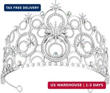 Crystal Crown for Women, Princess Silver Rhinestone Tiara Headpiece for Wedding