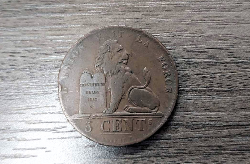BELGIUM 1842   5 CANTIMES LEOPOLDI  NICE  SHAPE.  COMBINE SHIPPING.  NO RESERVE!