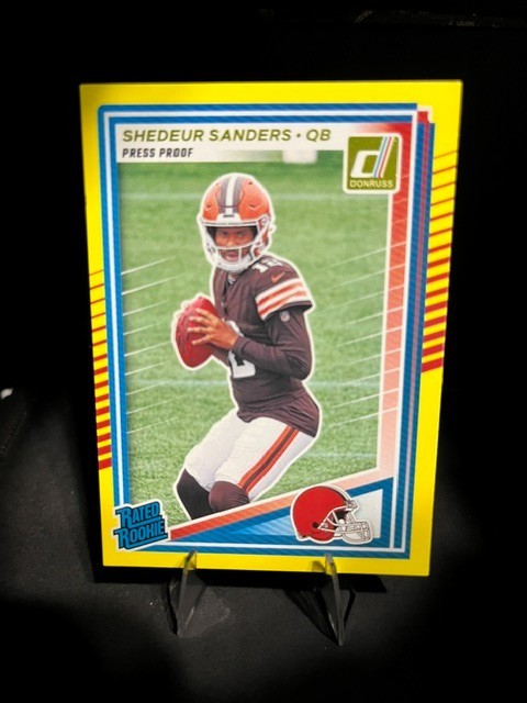 2025 panini donruss shedeur sanders rc 306 yellow