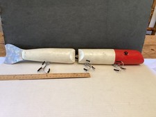 Huge Vintage Wood Lure 22" long. Estate James V Obey Estate