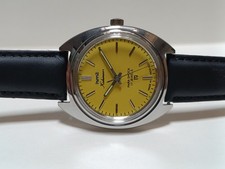 HAND WINDING VINTAGE HMT KOHINOOR LIME YELLOW DIAL WATCH FOR MENS