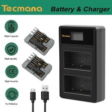 2X 2400mAh Battery + Charger For Nikon EN-EL3e EN-EL3a D100 D200 D300 D300S D700