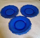 Vintage Mt. Pleasant Cobalt Blue Depression glass by Smith Glass Luncheon Plate