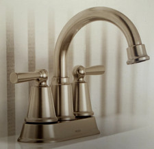 Moen Caldwell Brushed Nickel 4 Centerset 2-Handle Bathroom Faucet 84348SRN
