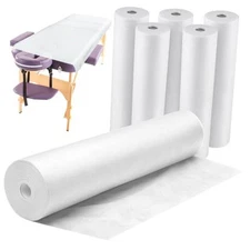 6 Roll Disposable Non Woven Bed Sheets 24 x 71 Inch Massage Table Paper 