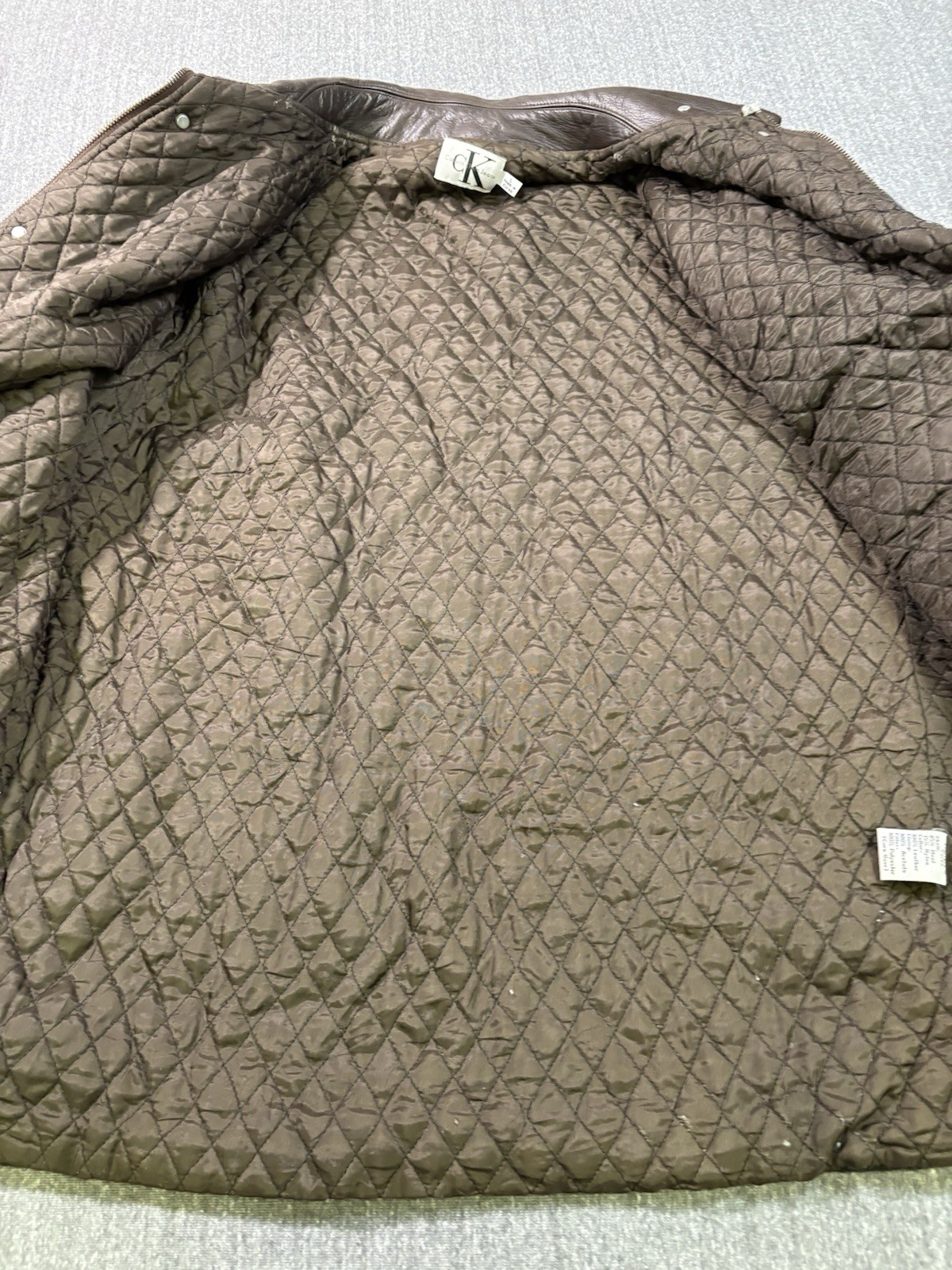 VTG 90s Calvin Klein Wool Hunting Mackinaw Chore Coat Size L Blue Plaid Workwear thumbnail 7