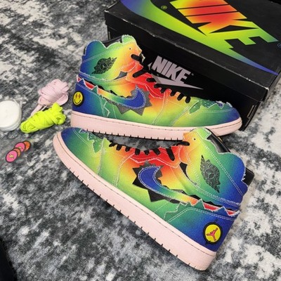 Nike Air Jordan 1 High OG J Balvin Rainbow Tie Dye DC3481-900 Size 13 w/ Extras