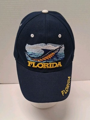 Florida Hat Blue Hook Loop Baseball Cap Marlin Embroidered 