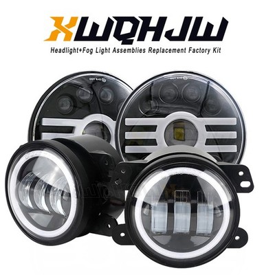 For Jeep Wrangler JL Gladiator JT 2018-2025 130W  Led Headlights + Fog Light
