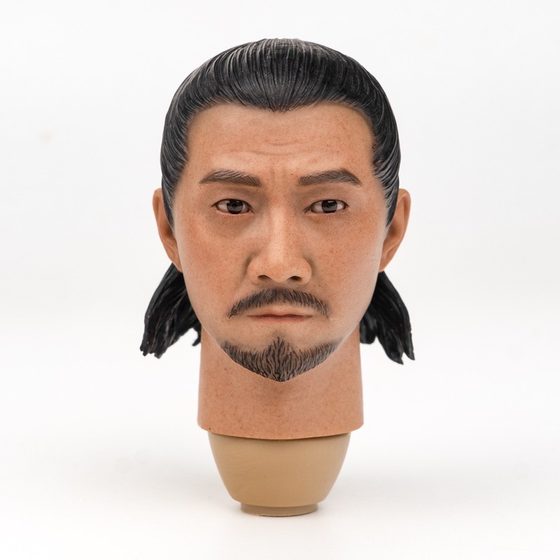 Head Sculpt B W/Movable Eyes for QIANLONG TOYS QL-007 1/6 Scale 12"