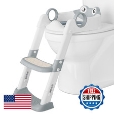 Potty Training Seat with Step Stool Ladder for Toddlers Anti-Slip Adjustable Hei