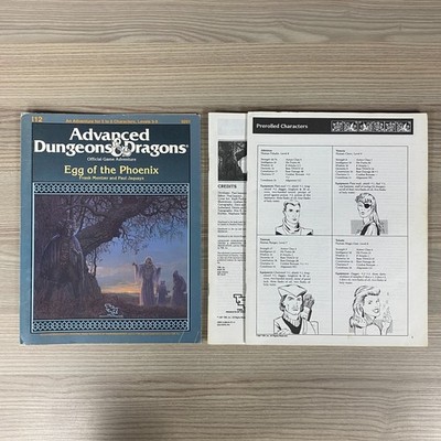 ADVANCED DUNGEONS AND DRAGONS EGG OF THE PHOENIX AD&D GAME ADVENTURE 9201 1987