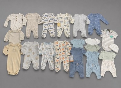 PREEMIE Baby Boy Clothes/Clothing Lot One-Piece Sleepers Outfits Gowns Carters +