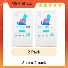 2 pack PrettyLitter, Health Monitoring Cat Litter - 8lb, Freeship