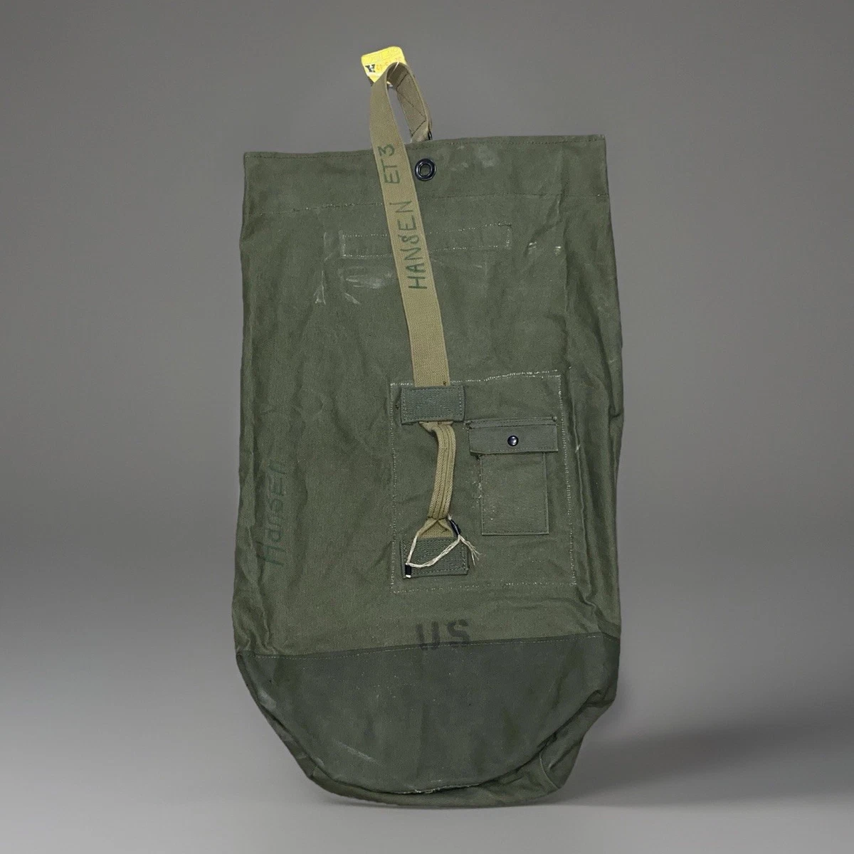 Vintage Army Duffle Bag In Original Vietnam War Personal & Field