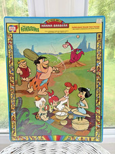 Vintage Hanna Barbera Flintstones Super Giant Frame Tray Puzzle 17x22 New NOS
