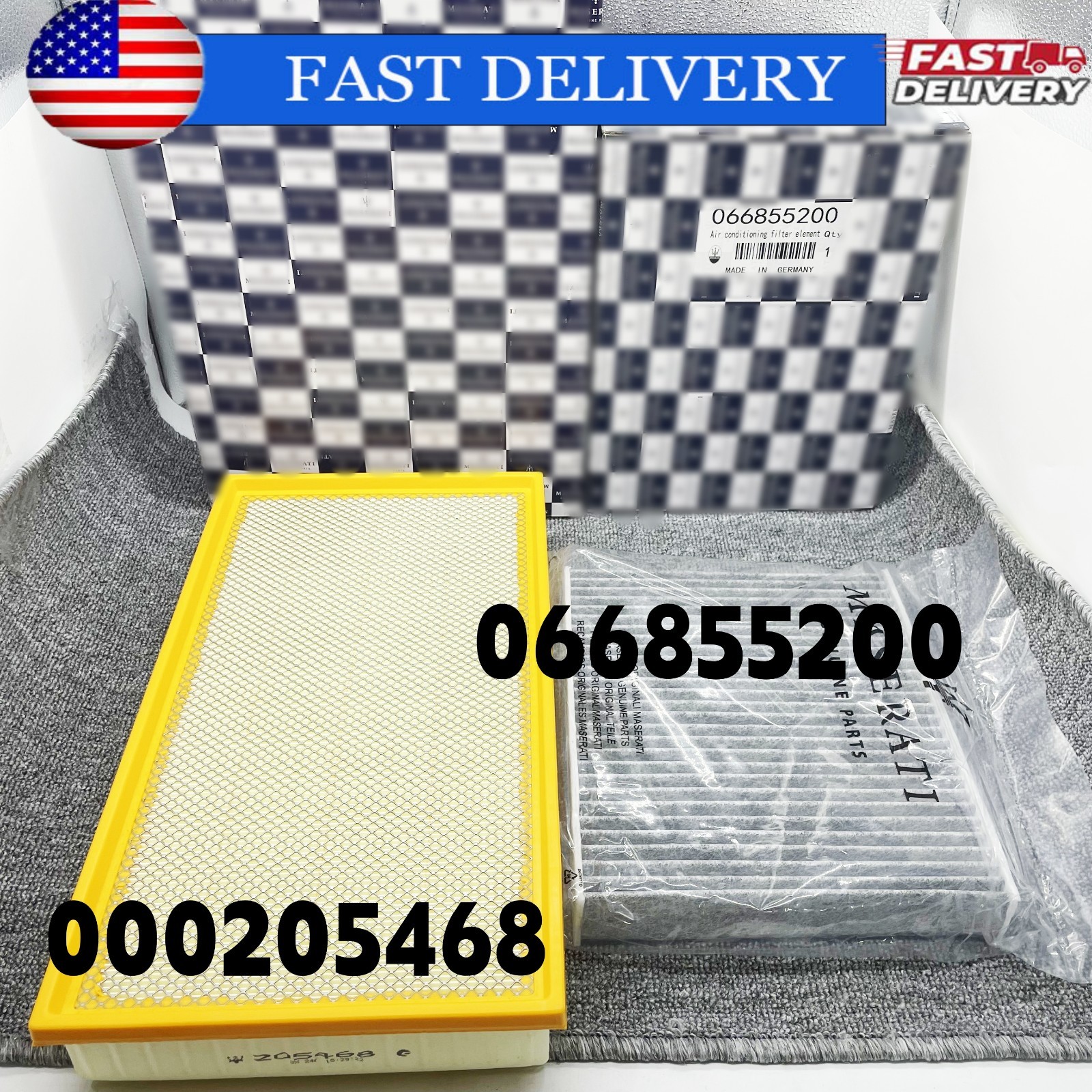 New 2pcs Pollen Filter & Air Filter Fits For Maserati Quattroporte Granturismo7