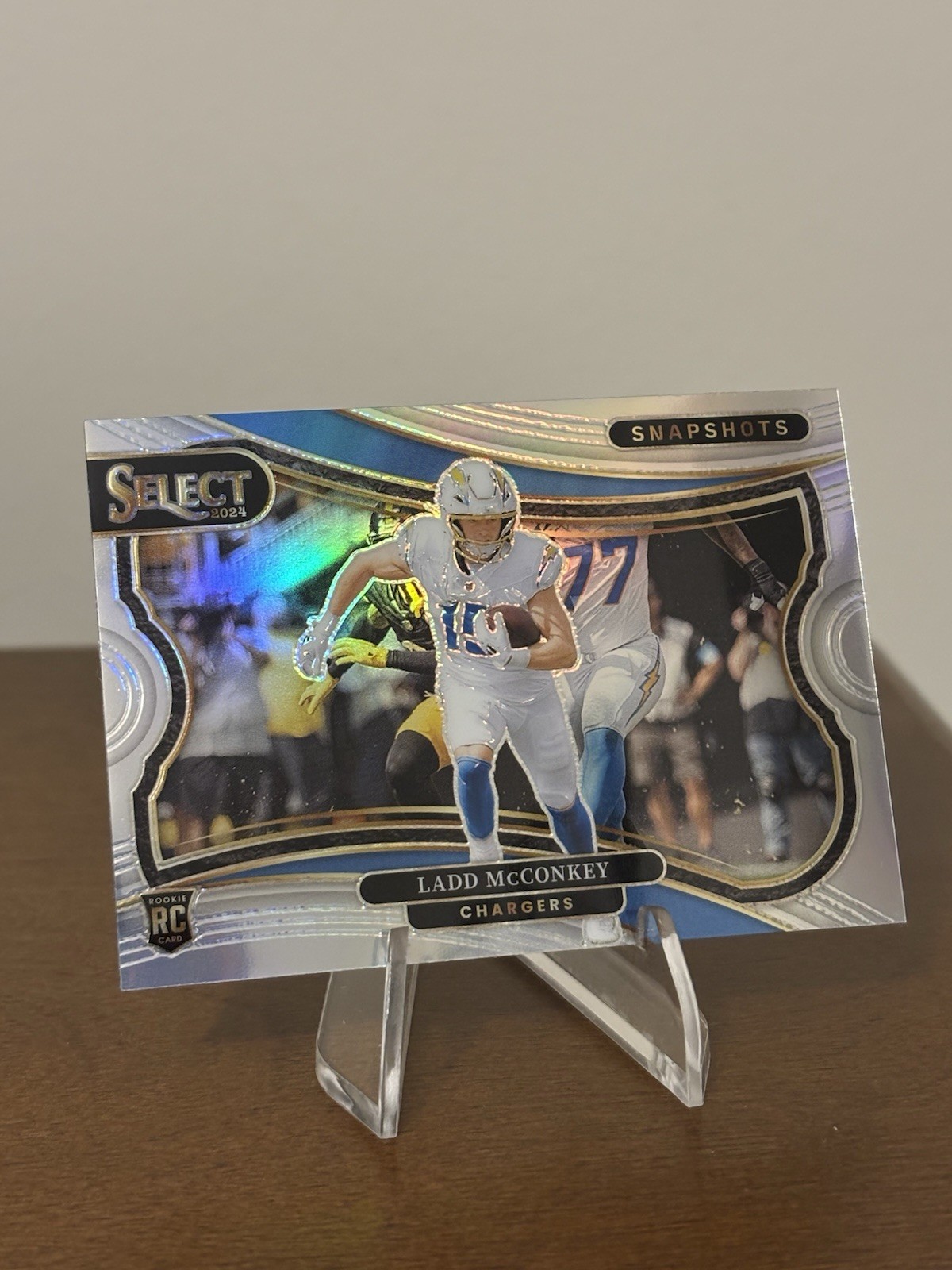 2024 Panini Select - Snapshots Ladd McConkey #12 Silver Prizm (RC)