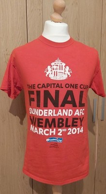 Sunderland SAFC Capital One Cup Finale T-Shirt Wembley 2014 2. März. Medium