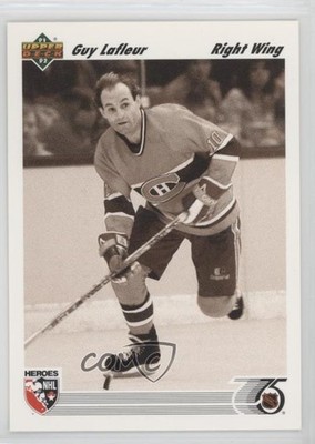 1991-92 Upper Deck Heroes of the NHL UD Logo Hologram Guy Lafleur #638 HOF 2vh