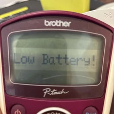 Brother P-Touch PT-1090 Handheld Label Maker Purple Office Tested no power cord 