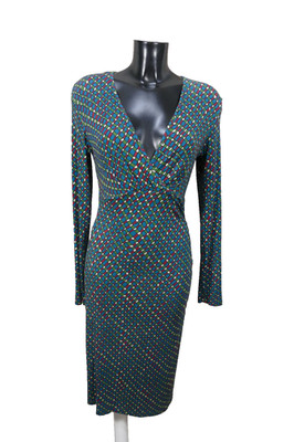 Ellen Eisemann Damen Kleid Gr M Mehrfarbig Langarm ( S 9157 R )