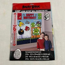 Angry Birds Giant Scene Setter Wall Decorating Kit 2012 Brand New