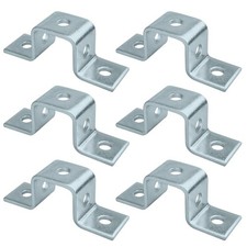 6 Pcs 5 Hole U Shaped Fitting for 1-5/8" Strut Channel, Cross Connector Bracket