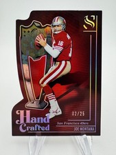 2025 Silhouette JOE MONTANA Hand Crafted MVP Cracked Ice /25 #13 49ers